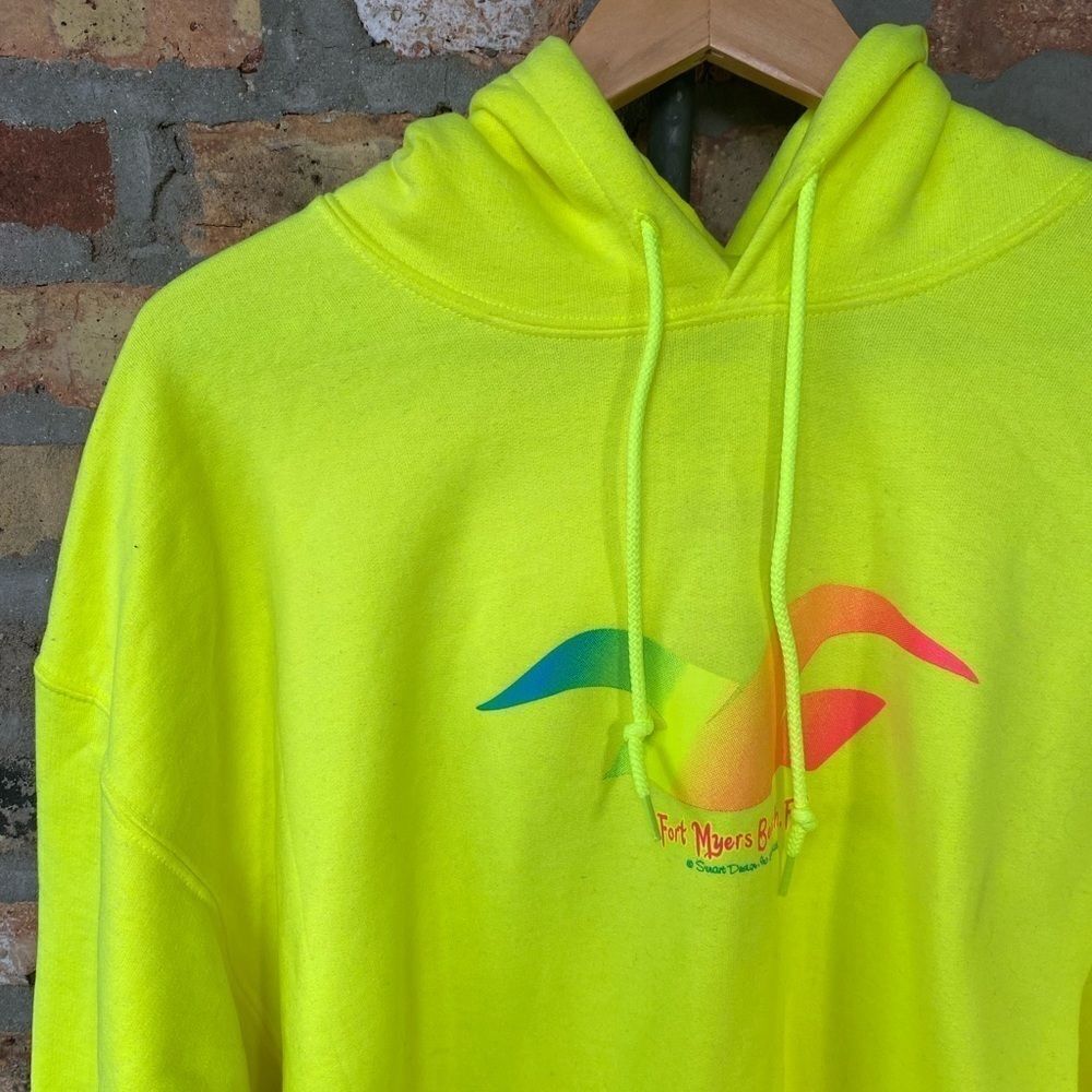 Fort Myers Beach Florida XL neon hoodie